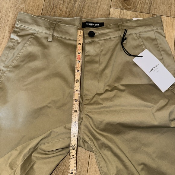 Kenneth Cole Men's Chino Shorts Preppy British Khaki Size 30 Cotton Stretch NEW - Picture 6 of 7